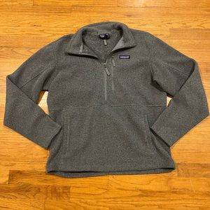 Patagonia synchilla gray half zip pull over size medium